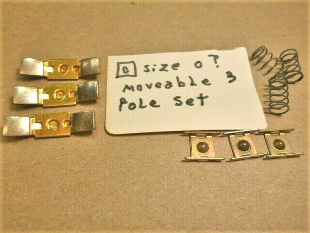 Size 0 SQUARE D - 3 POLE MOVABLE CONTACT PARTS LOT - New - $14.65