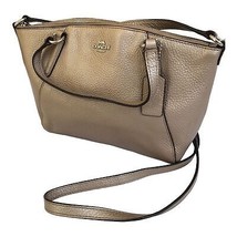 Coach Mini Kelsey Leather Satchel Bag Metallic Gold F29639 with COA! - $107.68