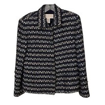 Doncaster Mixed Media Silk Blend Jacket Check Woven Pattern Womens 10 - £24.38 GBP