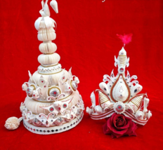 BENGALI Wedding Topor and Mukut Special Topor Patashir Red For bride and... - £73.79 GBP