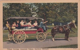 Dearborn Michigan MI Village Carriage Greenfield 1954 Detroit Postcard C25 - £2.23 GBP