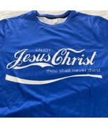 Enjoy Jesus Christ Graphic T-Shirt Adult Size 1XL Thou Shalt Never Thirs... - $16.82