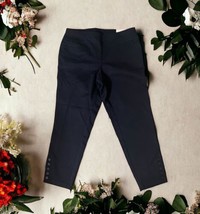 NWT CJ Banks Pull On Navy Blue Crop Ankle Pants Size 14W Average Tummy S... - $29.65