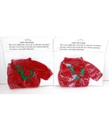 Teddy Bear Dolls Sweaters Red With Green Hand Knit Toys Crafts Set Of 2 NWT - €8,60 EUR