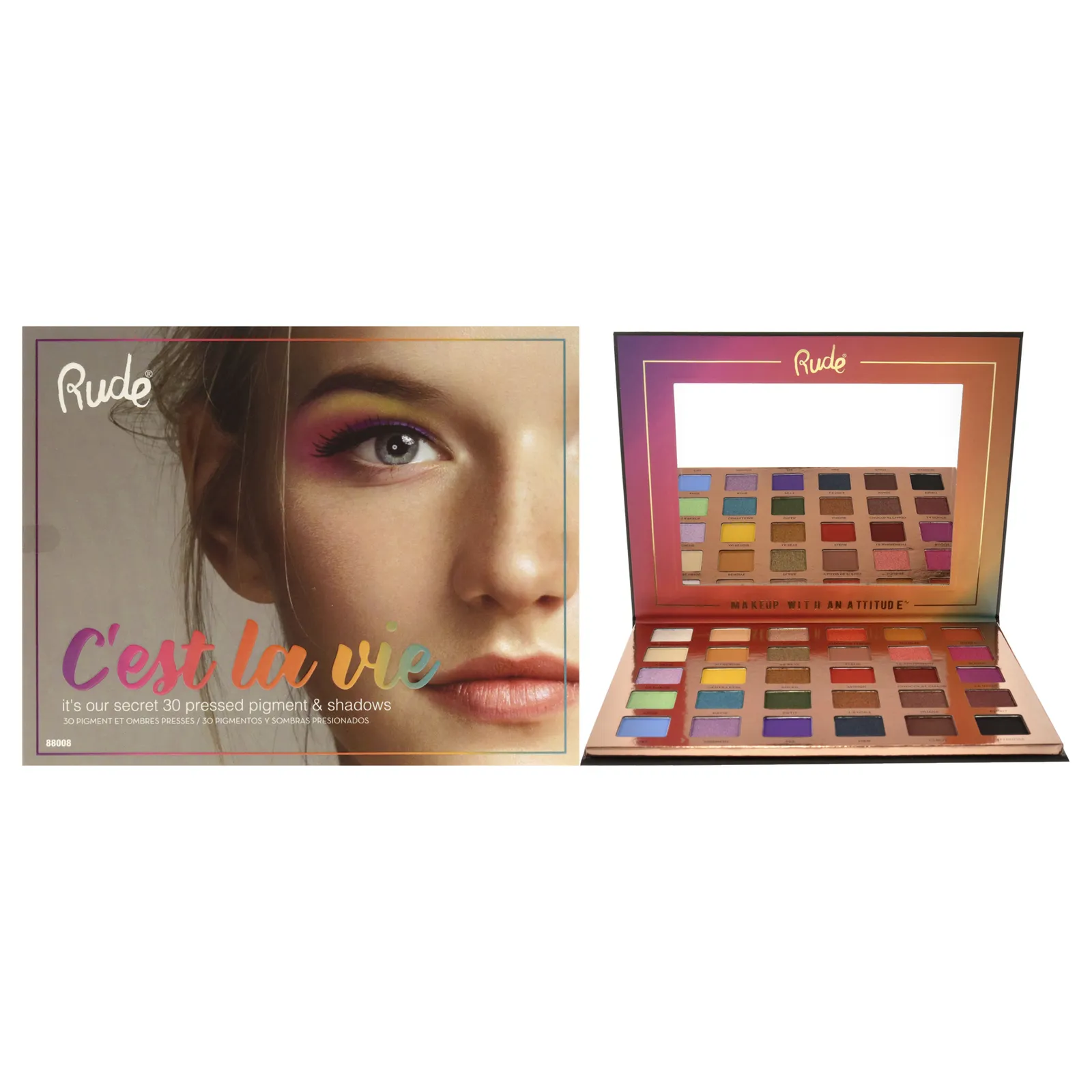 Cest La Vie 30 Eyeshadow Palette by Rude Cosmetics for Women - 1.13 oz - £23.05 GBP