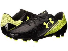 Under Armour Men's UA SF Flash FG Soccer Cleats Shoes Black Neon Yellow Size 7.5 - £55.81 GBP