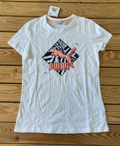 puma NWT $30 women’s short sleeve graphic t Shirt size S white R7 - £11.06 GBP