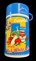 Campbells Vegetable Soup Thermos Can tainer Blue Look for the Red White Label  - £11.71 GBP