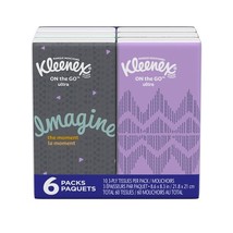 Kleenex On-The-Go Facial Tissues, 6 On-The-Go Packs, 10 Tissues per Pack... - $10.99