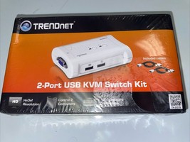 TRENDNET 2 PORT USB KVM SWITCH KIT TK-207K - £15.01 GBP