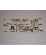 THE SOUND OF MUSIC 1966 TICKET Julie Andrews Plummer ERIC THEATRE Epheme... - £6.13 GBP