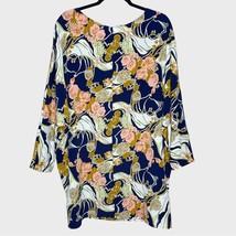 ASOS MATERNITY navy Asian floral print dolman sleeve tunic size 10 - $19.00