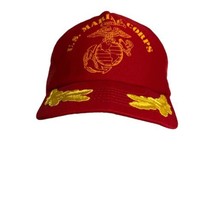 VTG  USMC Scrambled Egg United States US Marine Corp mesh trucker snapback hat - £43.80 GBP