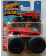 New Hot Wheels Monster Truck Lava Shark Red; 1:64 (With Free Shipping) - £7.46 GBP