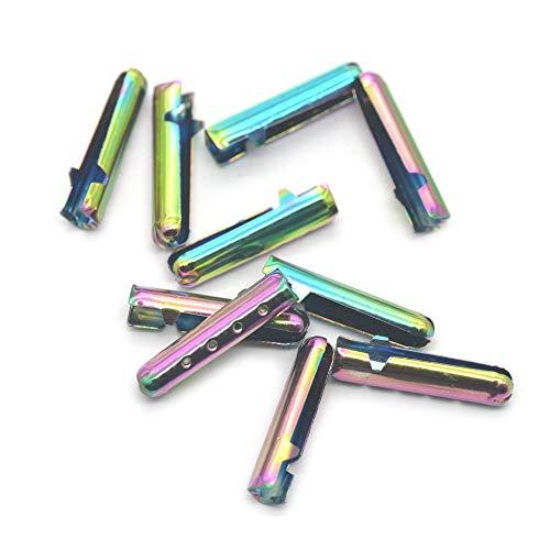 Bluemoona 25 pcs - 4mmx23mm Shoeslace Bullet Metal Ends Aglet Tip Clip Head Shoe