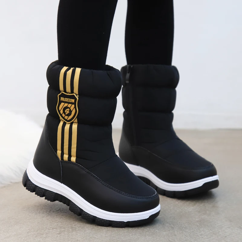 Winter Warm  Ankle Boots Children Black ry Shoes Girls Non-slip Waterproof Kids  - £162.15 GBP