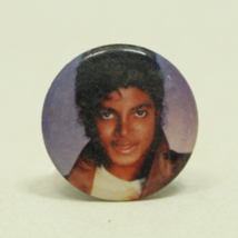 Vintage Michael Jackson Leather Jacket Pin Button 1.25&quot; Badge Pinback - £6.08 GBP