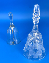 Vintage West Germany Lead Crystal Clear Hand Cut Glass Bell + JB crystal Bell - £12.53 GBP
