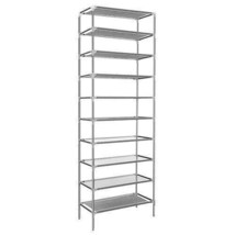 10 Tiers Shoes Rack Shelves 27 Pairs Shoes Storage Organizer Stand Non-Woven ... - £31.12 GBP