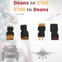 2pcs No Wire Deans To XT60 | XT60 to Deans Lipo RC Battery ESC Adapter - $74.58 MXN
