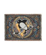 Pittsburgh Penguins Woven Blanket, NHL Sports Throw, Hockey Fan Gift, Cozy - $50.26 CAD