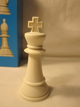 1974 Whitman Chess &amp; Checkers Set Game Piece: White King Pawn - $1.50