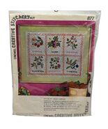 Vintage Crewel Creative Stitchery Kit Berry Sampler #877 - €14,75 EUR