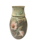Vintage Hand Painted Pottery Vase Floral EHM Mark Signed M Hand 9.5” Art... - £223.17 GBP
