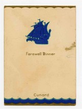 Cunard Line R M S Carinthia Farewell Dinner Menu 1935 Autographs  - $27.80