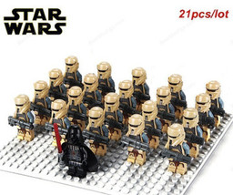 New 21Pcs/Set Star Wars Darth Vader And Shoretroopers Army Minifigures Block USA - £61.70 GBP