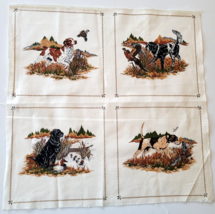 4 Hunting Dogs Quilting Crafting Sewing Pillow Panels 19&quot; x 17.5&quot; Cranston - £5.53 GBP