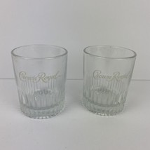Pair Of Crown Royal Etched Round 3.5 Inch Whiskey Glass - £10.24 GBP