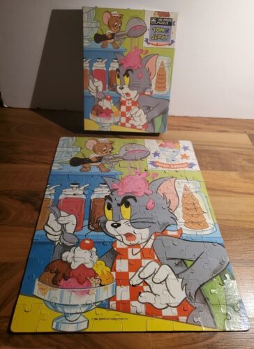 Primary image for Vintage Tom & Jerry 100 Piece Jigsaw Puzzle Golden 1983 Complete