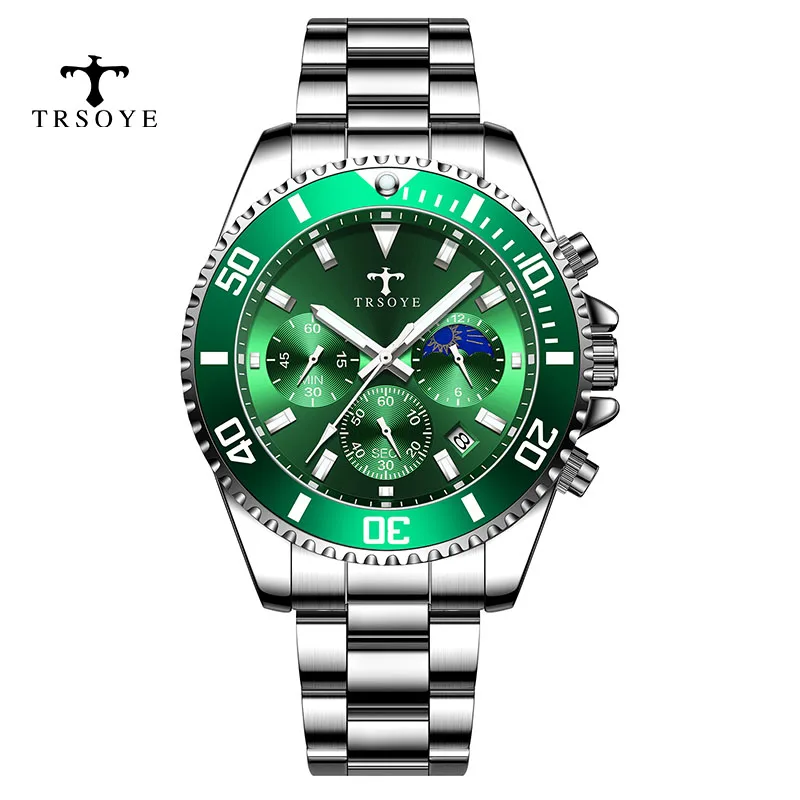  Watch for Men Multi-dial Waterproof  Male Stainless Steel Watch Fashion  Men Wa - £49.73 GBP