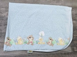 Gerber Little Suzy&#39;s Zoo Receiving Blankets Witzy &amp; Boof Baby Nursery Blue READ! - £22.86 GBP