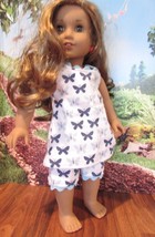 homemade 18" american girl/madame alexander B butterfly lea pajamas doll clothes - $17.82