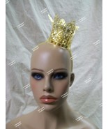 Fancy Mini Gold Filigree Metal Royal Crown Renaissance Medieval Evil Que... - $18.94 CAD