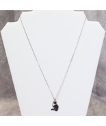 Sterling Silver 925 Chain 18&quot; L with Cat Pendant .8&quot; H x .6&quot; Love You Fo... - €9,30 EUR