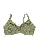 Vintage Second Skin Satin Full Figure Wire-Free Satin Bra 40DD Pastel Green - $47.15 CAD