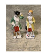 Vintage Japanese Made Handpainted Porcelain Colonial Figures w/ 24K Gold... - $29.78 CAD