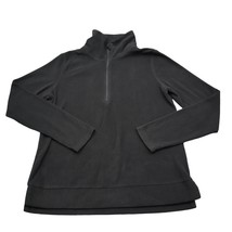 Old Navy Sweater Womens S Black Tall Long Sleeve 1 2 Zip Fleece Polyester - £20.32 GBP