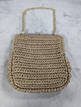 Small Foleys Brown Crochet Style Bag Made In Italy 8&quot; - $11.98