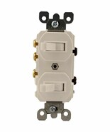 Leviton 5241-W 15 Amp, 120/277 Volt, Duplex Style Single-Pole/3-Way Ac - $23.81