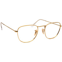 Ray-Ban Sunglasses Frame Only RB 3857 Frank 9196 Gold Square Metal Italy 51 mm - £78.68 GBP