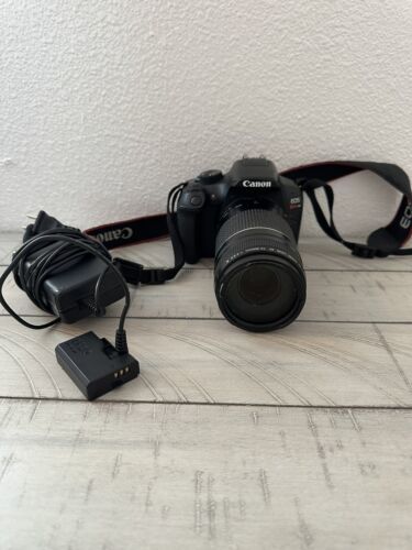 Canon EOS Rebel T6 18.0MP Digital SLR DSLR Camera W/ Canon 75-300MM Lens Tested - $222.75