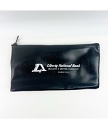 Liberty National Bank Vinyl Zipper Bank Bag Liberty Bell Logo Black Deposit - €13,02 EUR