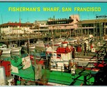 Fisherman&#39;s Quai San Francisco California Ca Unp Chrome Carte Postale J14 - $3.02