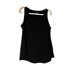 Lane Bryant Normcore Minimalist Classic Casual Black Scoopneck Tank Top ... - $10.49