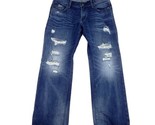 Express Mens Jeans Rocco Slim Fit Straight Leg Size 30x32 Distress - $23.75