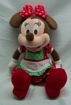 Hallmark Walt Disney Minnie Mouse In Christmas Dress 15&quot; Plush Stuffed Animal - £15.60 GBP